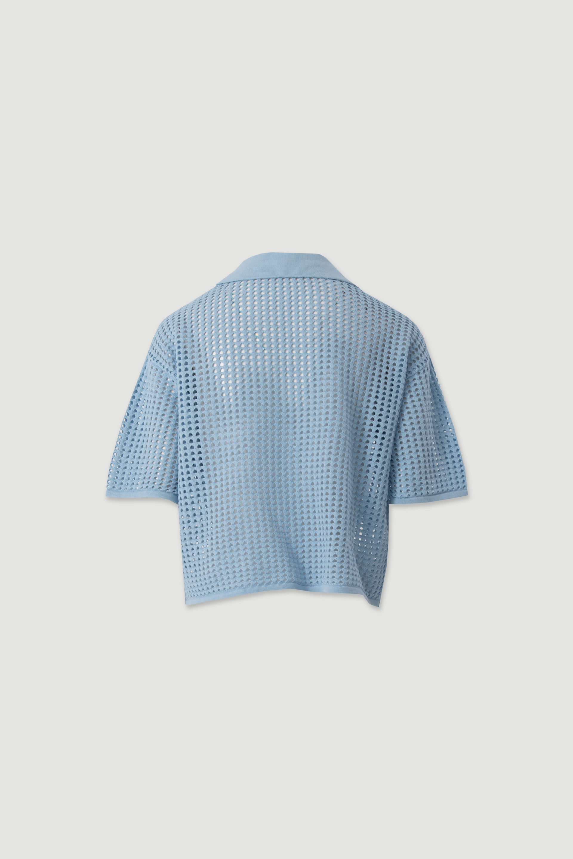 Polo en maille perforée en coton