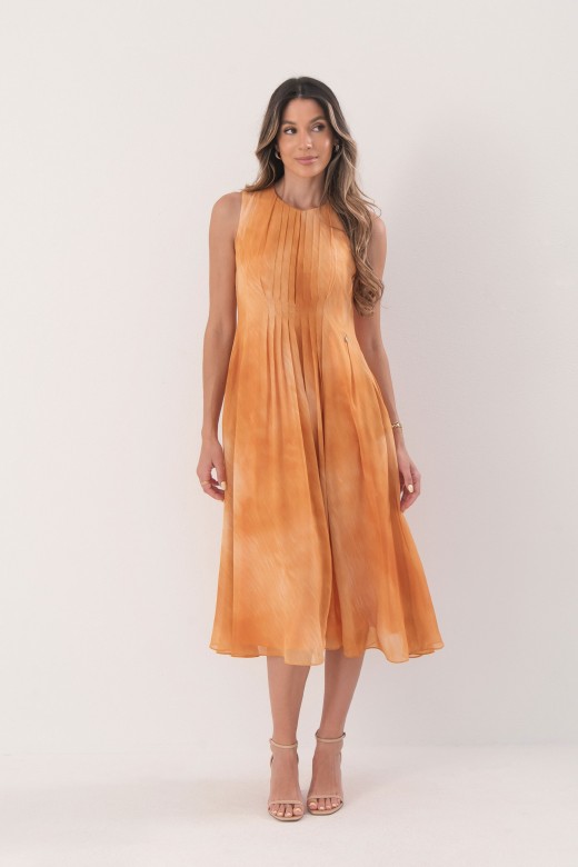 Midi pleated dress Midi pleated dress