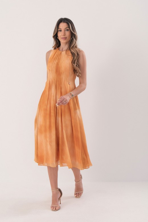 Midi pleated dress Midi pleated dress