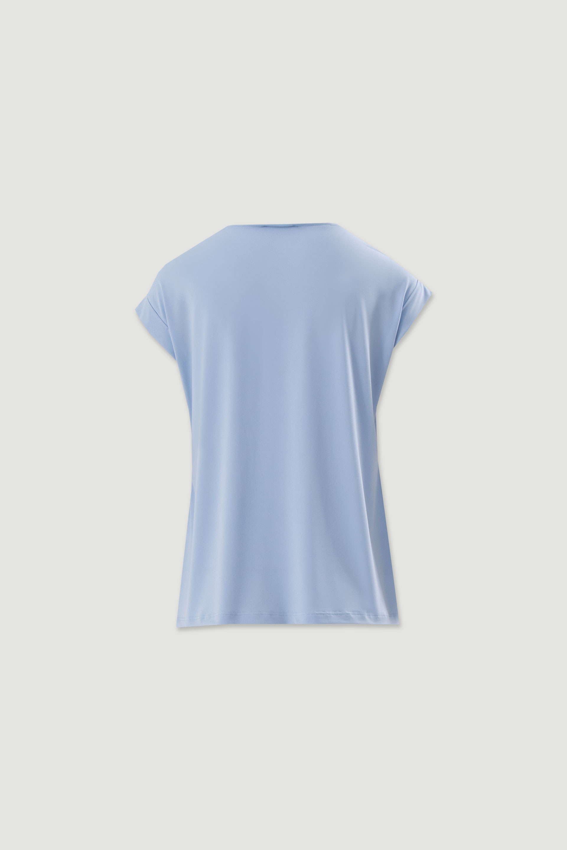 Striped front top with knit back