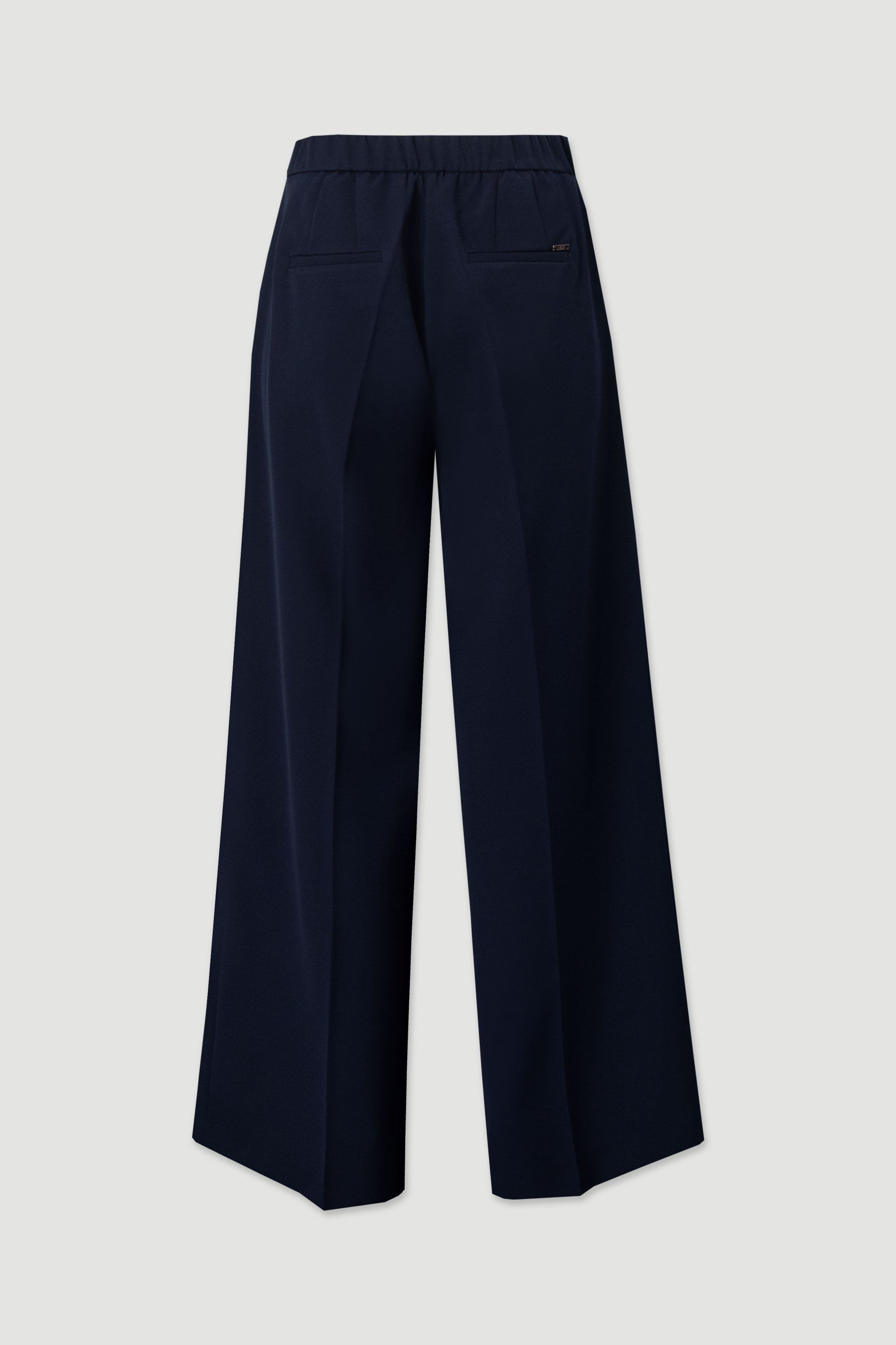 Pantalon wide leg classique taille haute avec ceinture élastique