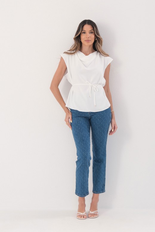 Skinny jeans with textured detail Skinny jeans with textured detail