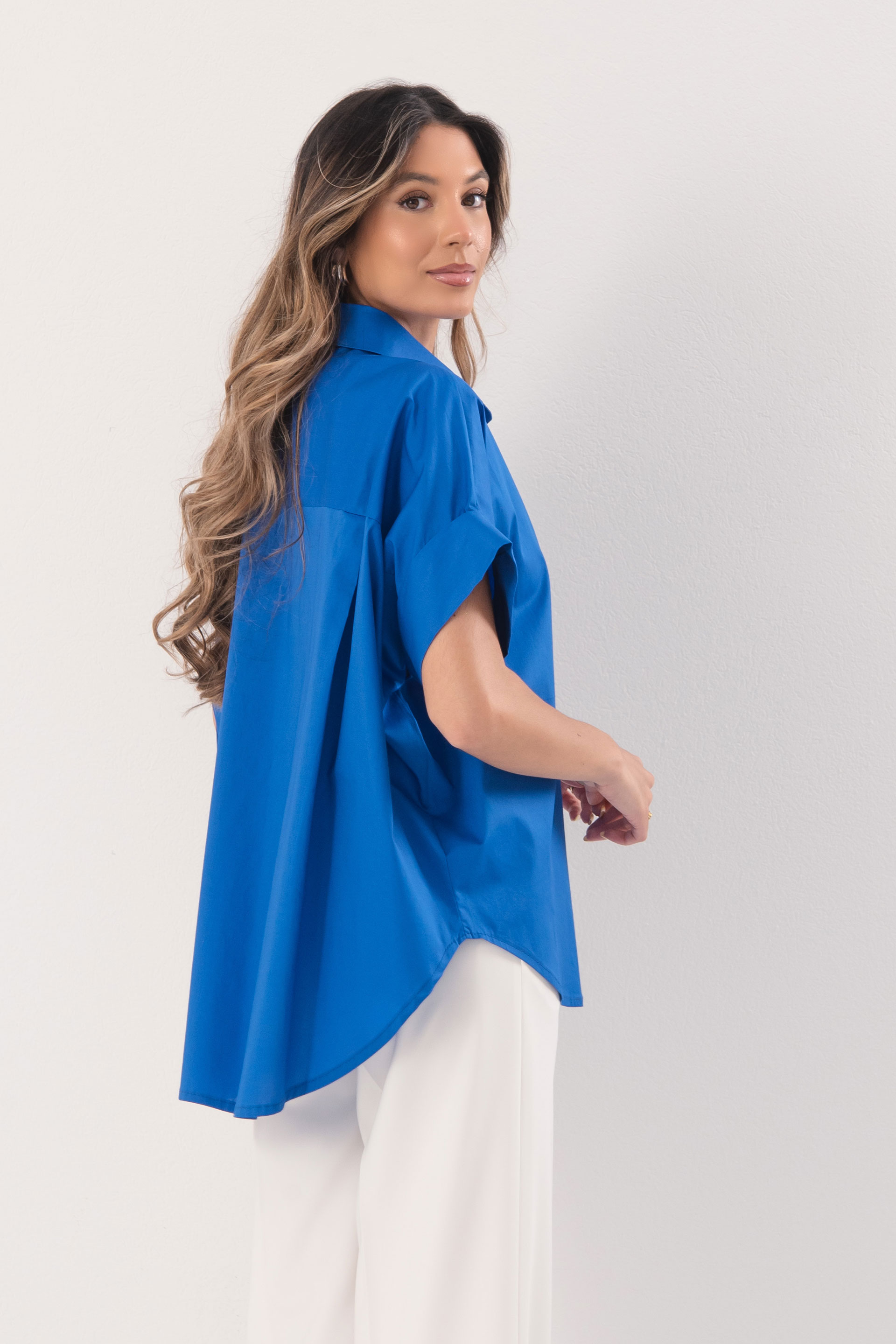 Oversized cotton shirt