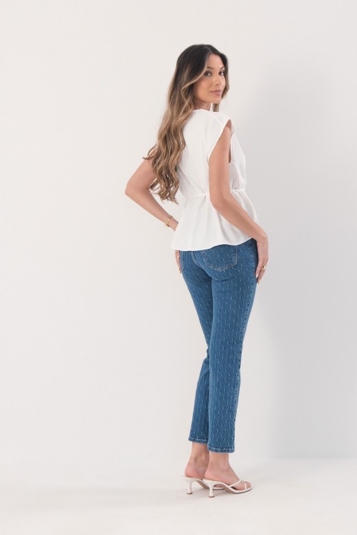 Skinny jeans with textured detail Skinny jeans with textured detail