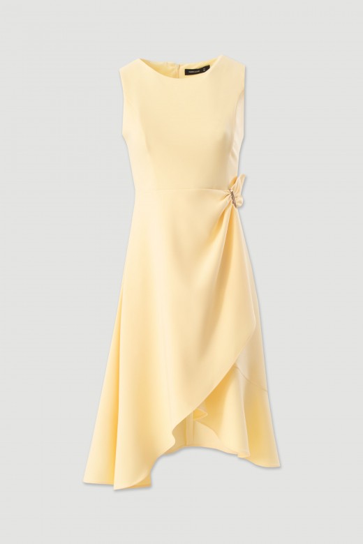 Asymmetrical midi dress with side detail Asymmetrical midi dress with side detail