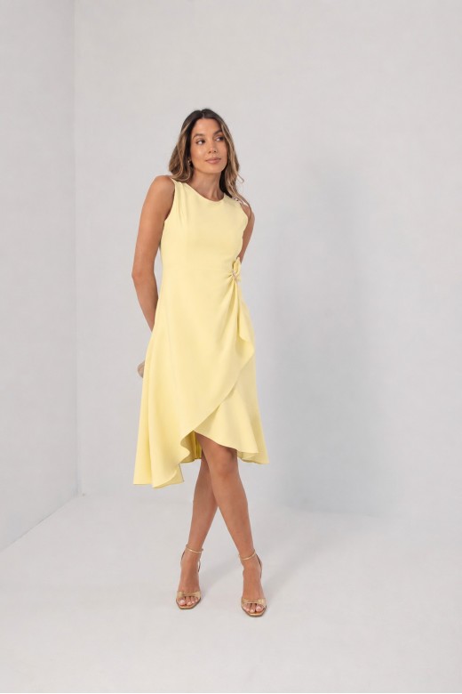 Asymmetrical midi dress with side detail Asymmetrical midi dress with side detail