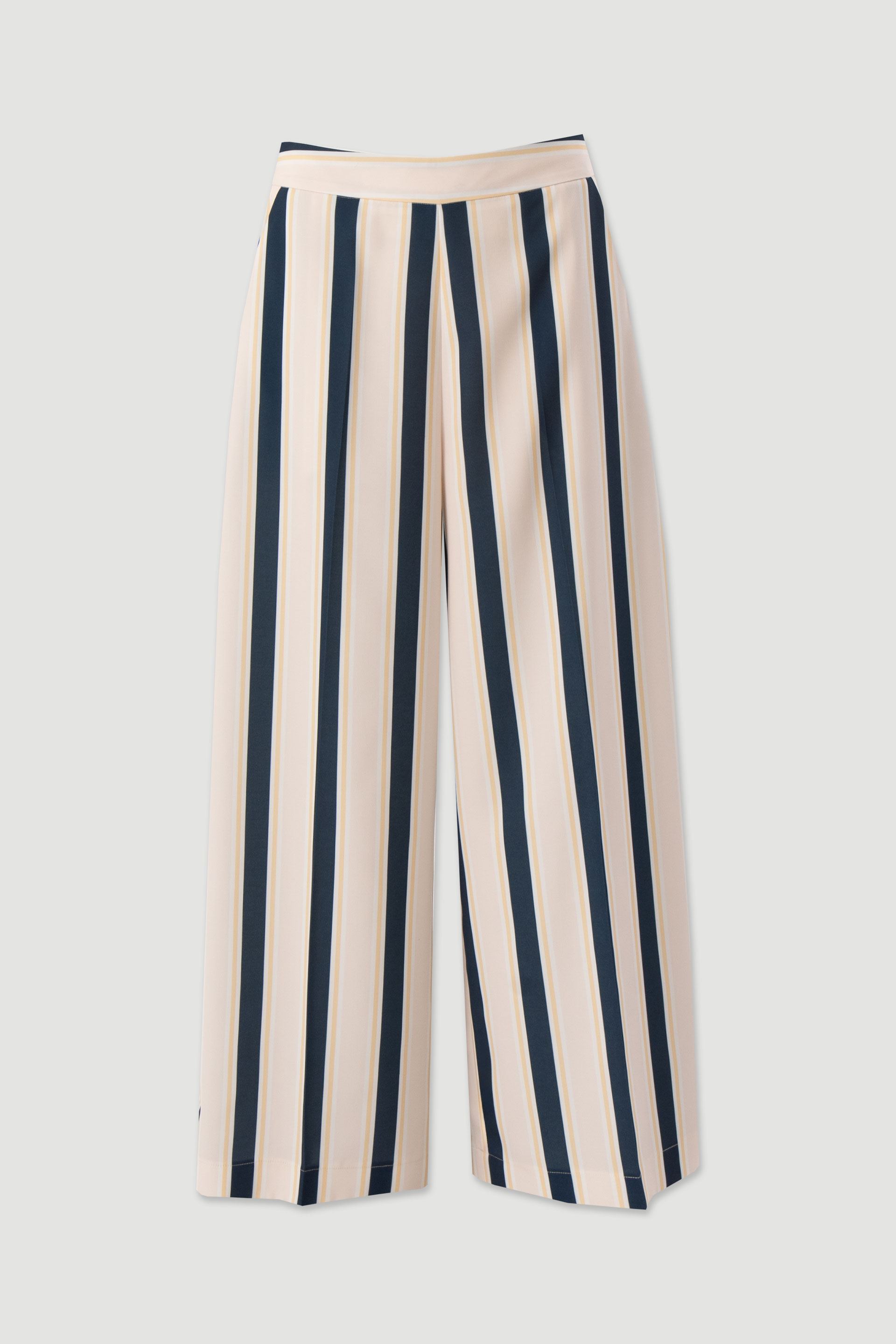 Calça culotte às riscas