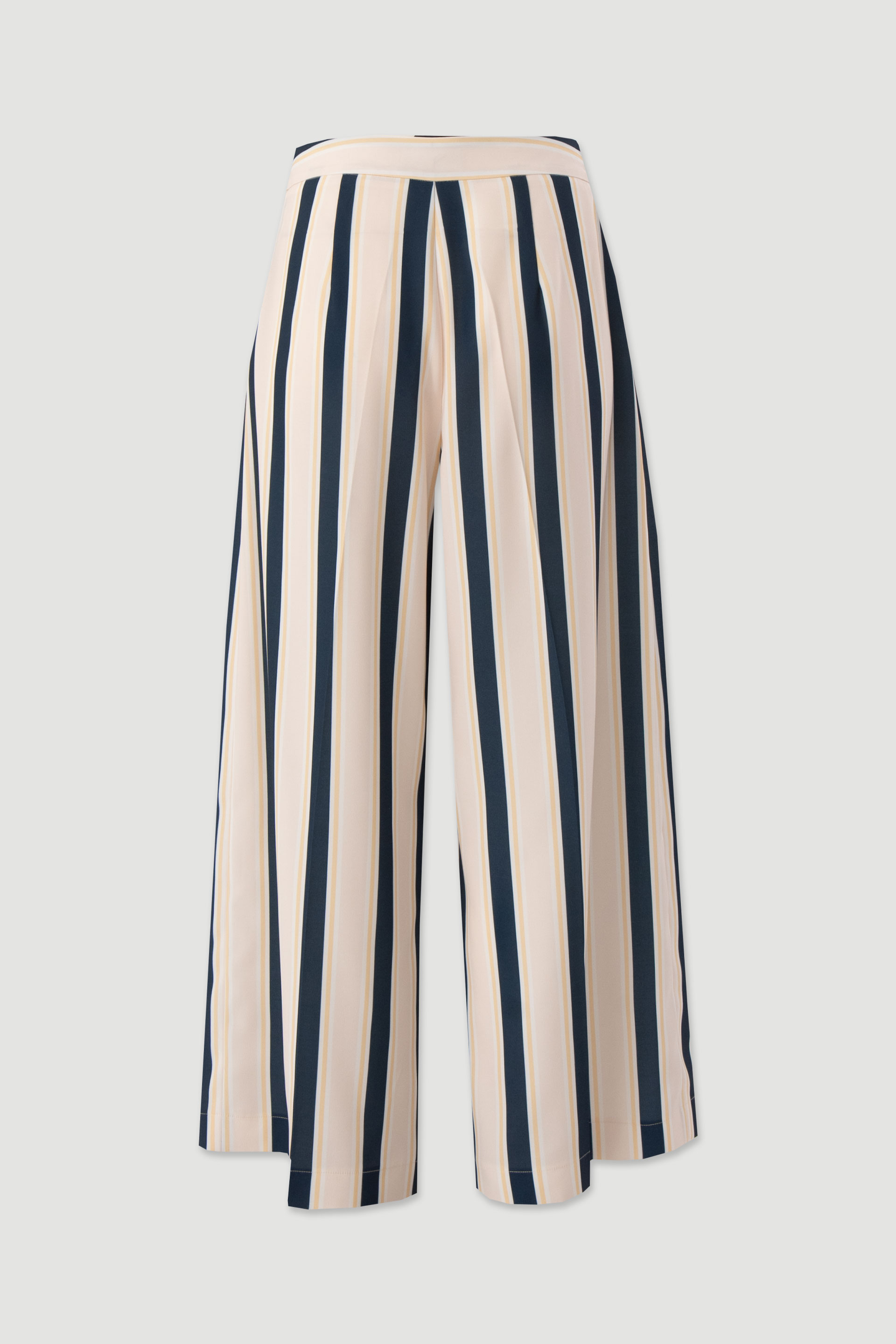 Calça culotte às riscas