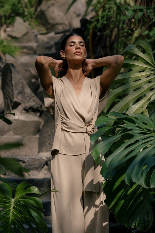 Wrap tunic with belt Wrap tunic with belt
