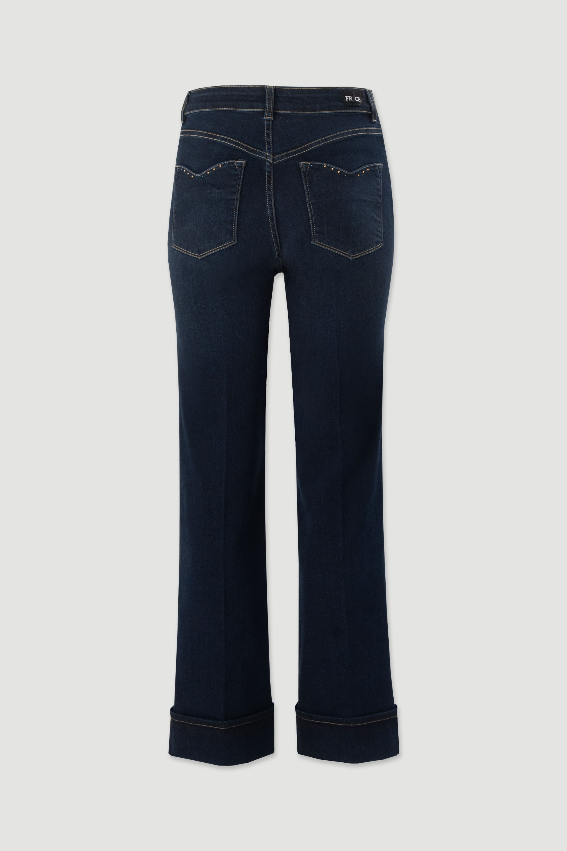 Straight fit jeans with rhinestone details