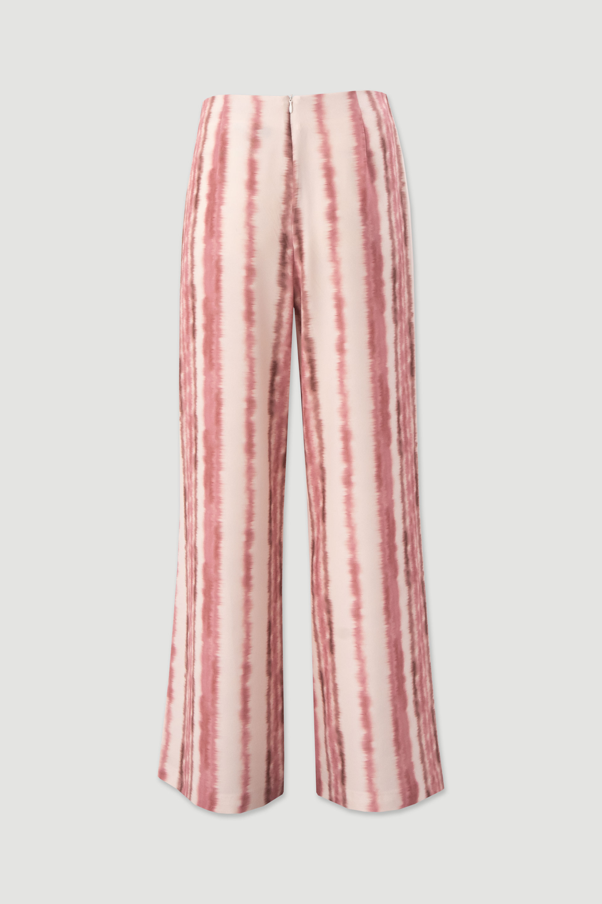 High-waisted printed fluid trousers