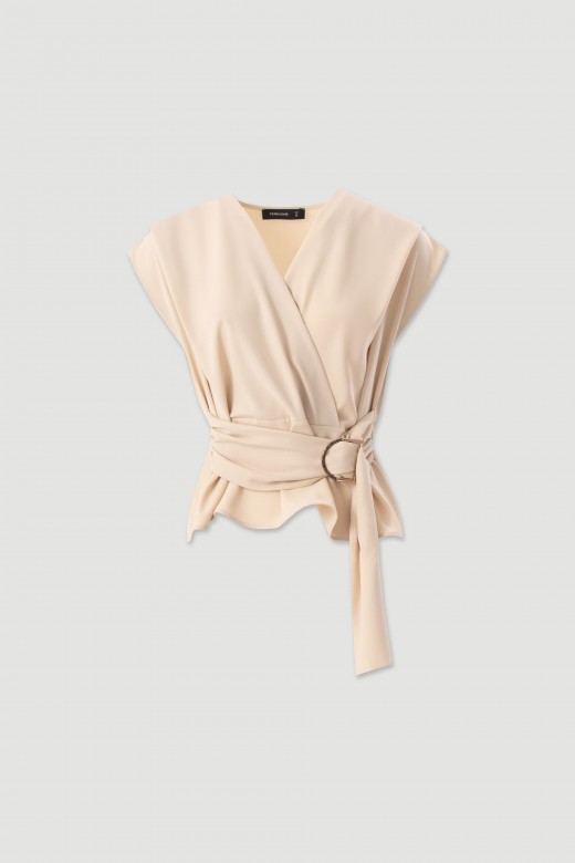 Wrap tunic with belt Wrap tunic with belt