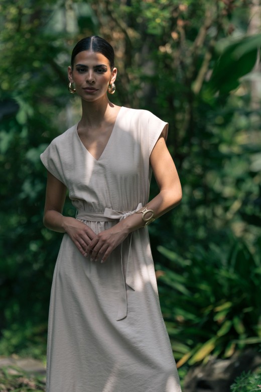 Maxi dress with belt Maxi dress with belt