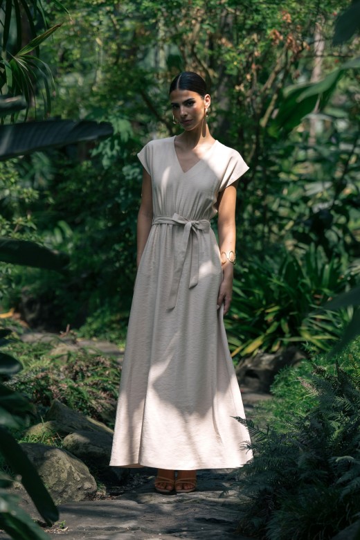 Maxi dress with belt Maxi dress with belt