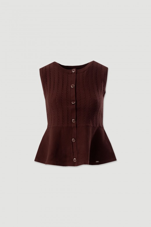 Textured knit vest Textured knit vest