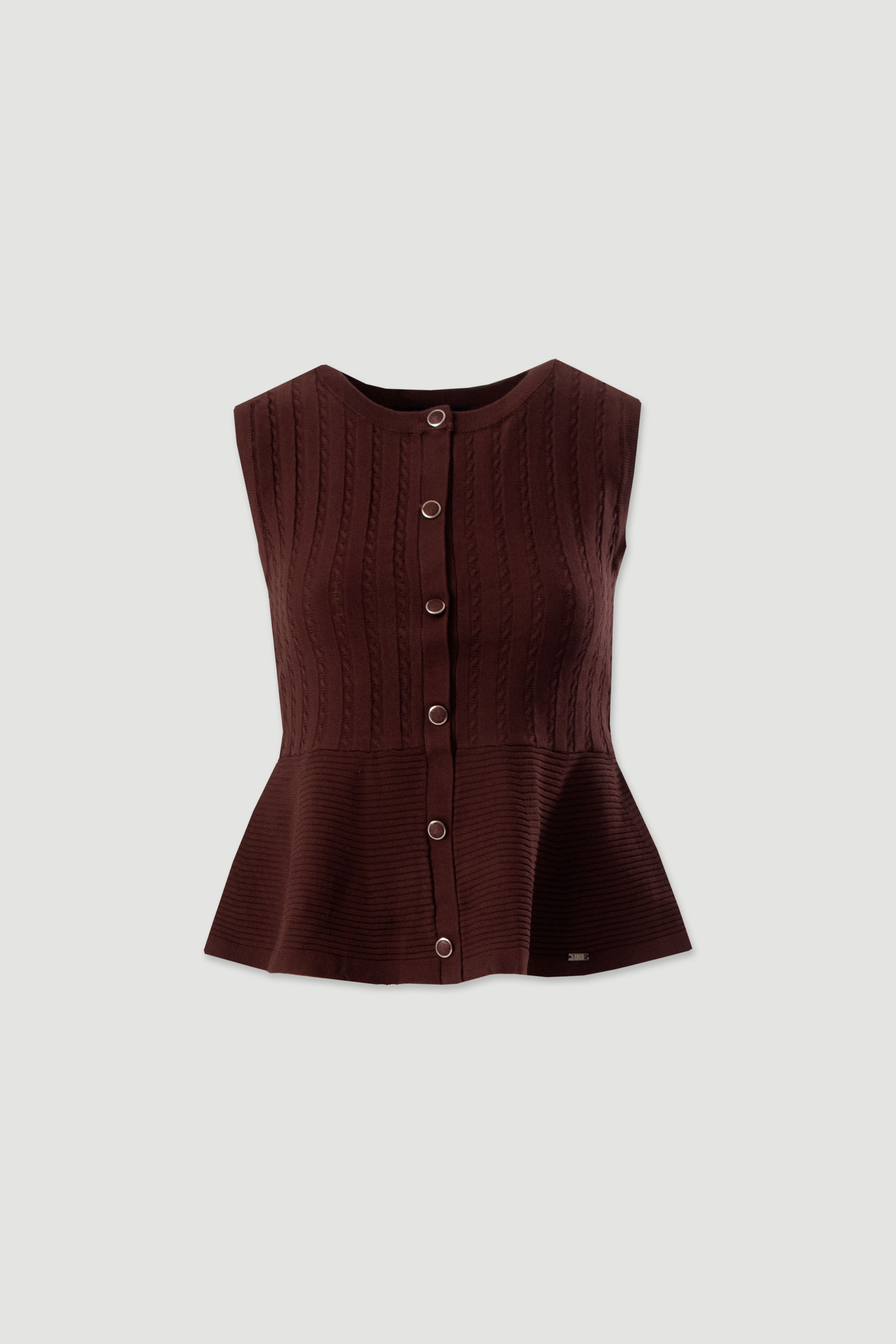 Textured knit vest