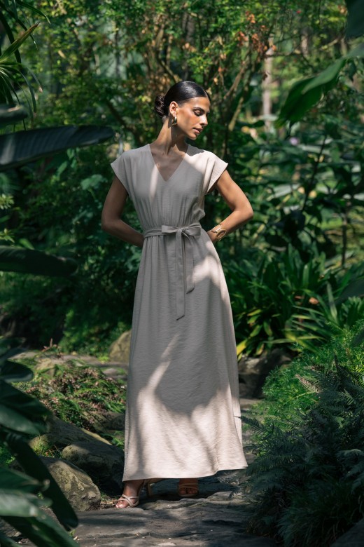 Maxi dress with belt Maxi dress with belt