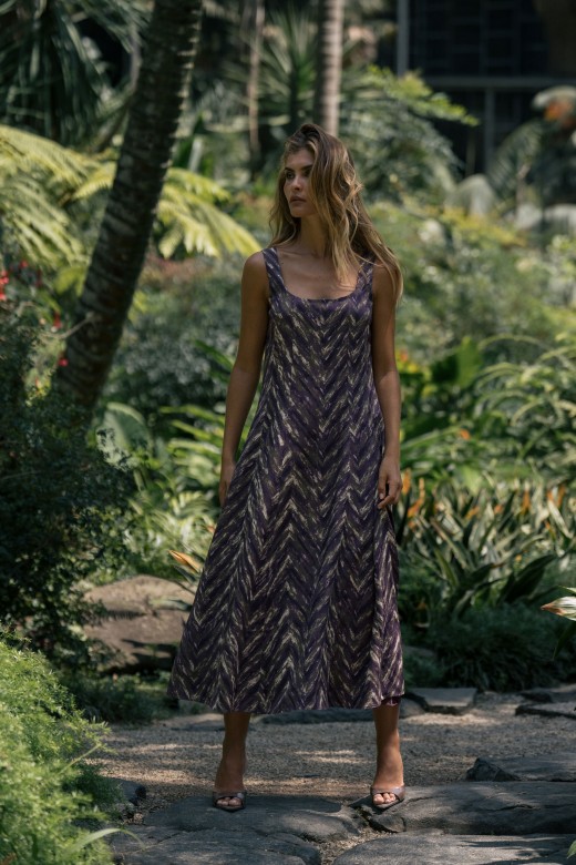 Printed fitted midi dress Printed fitted midi dress