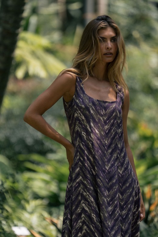 Printed fitted midi dress Printed fitted midi dress