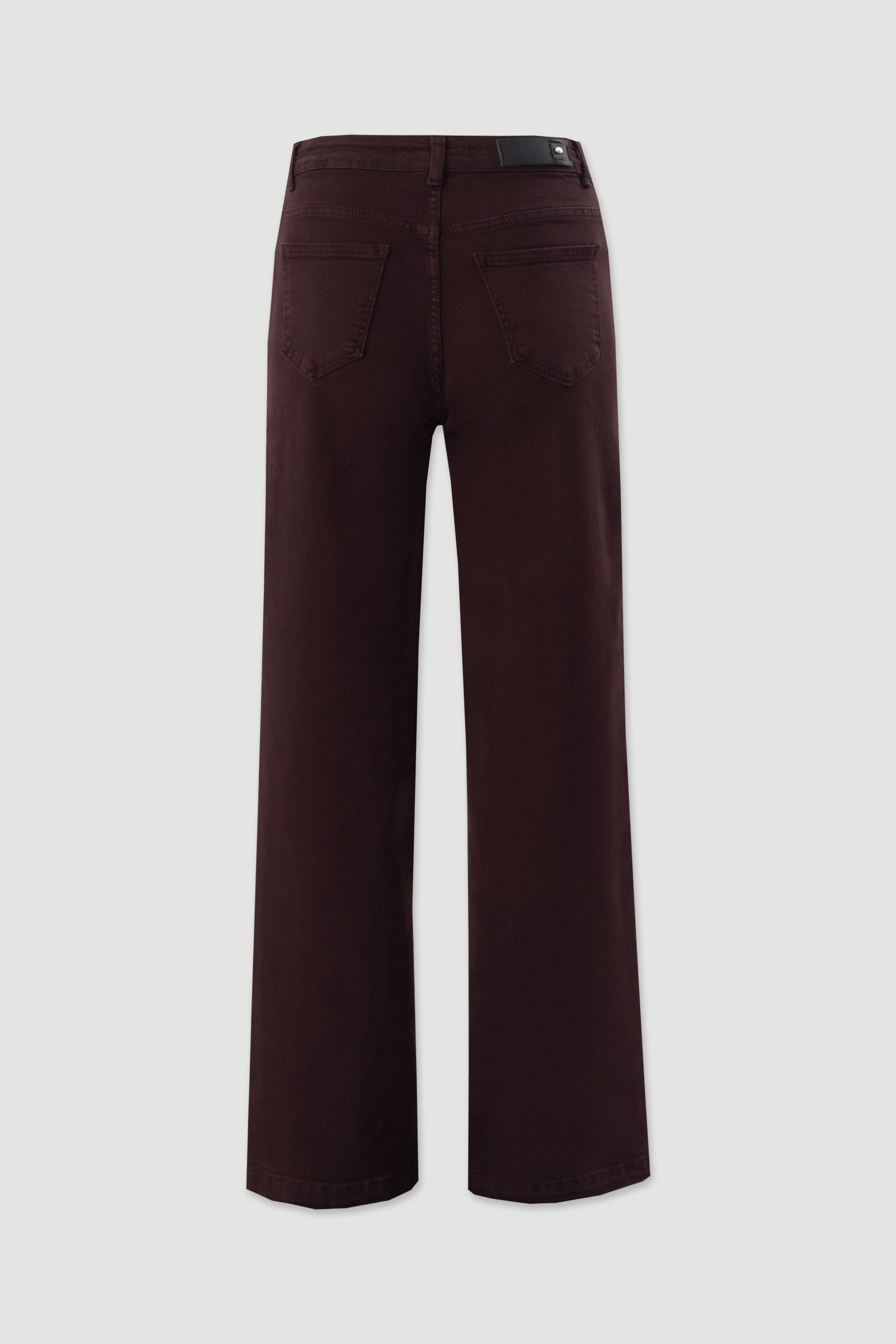 Calça straight em sarja