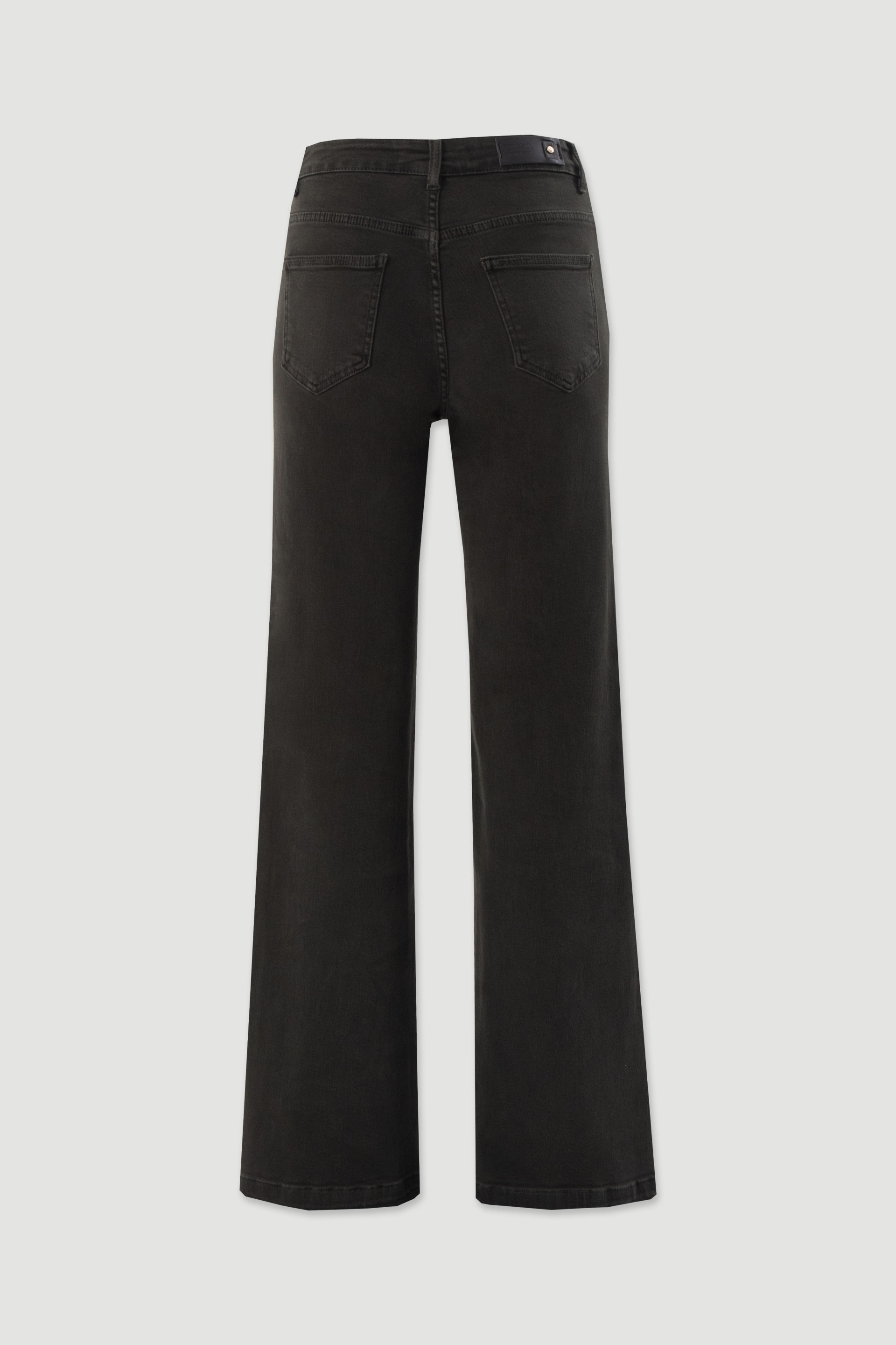 Calça straight em sarja