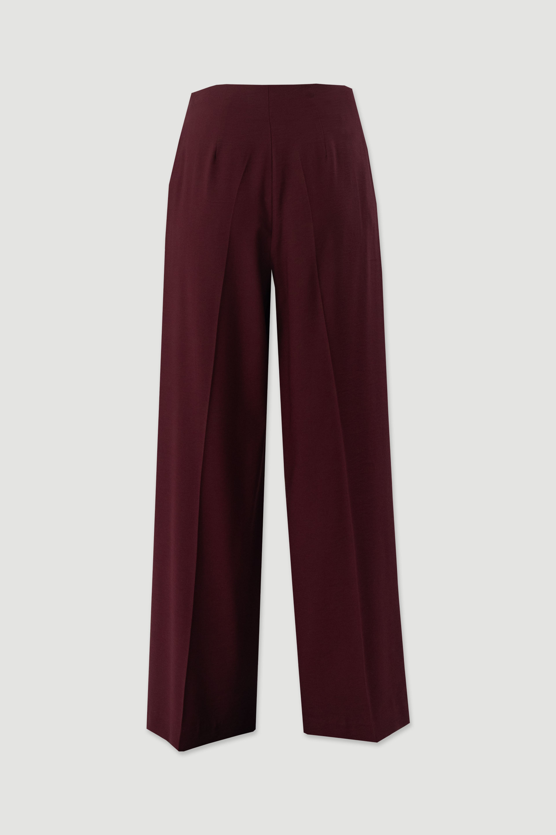 Flowy wide-leg trousers with contrasting ribbon