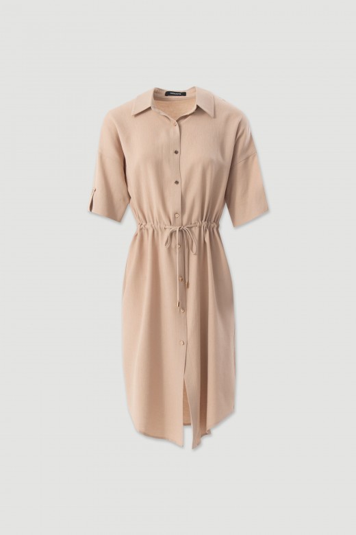 Linen-blend shirt dress Linen-blend shirt dress
