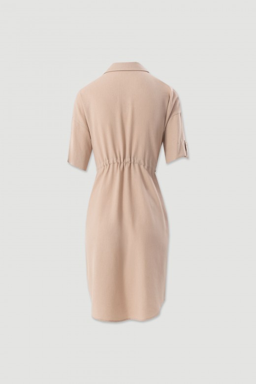 Linen-blend shirt dress Linen-blend shirt dress