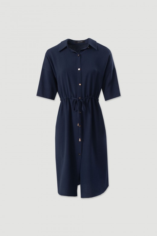 Linen-blend shirt dress Linen-blend shirt dress