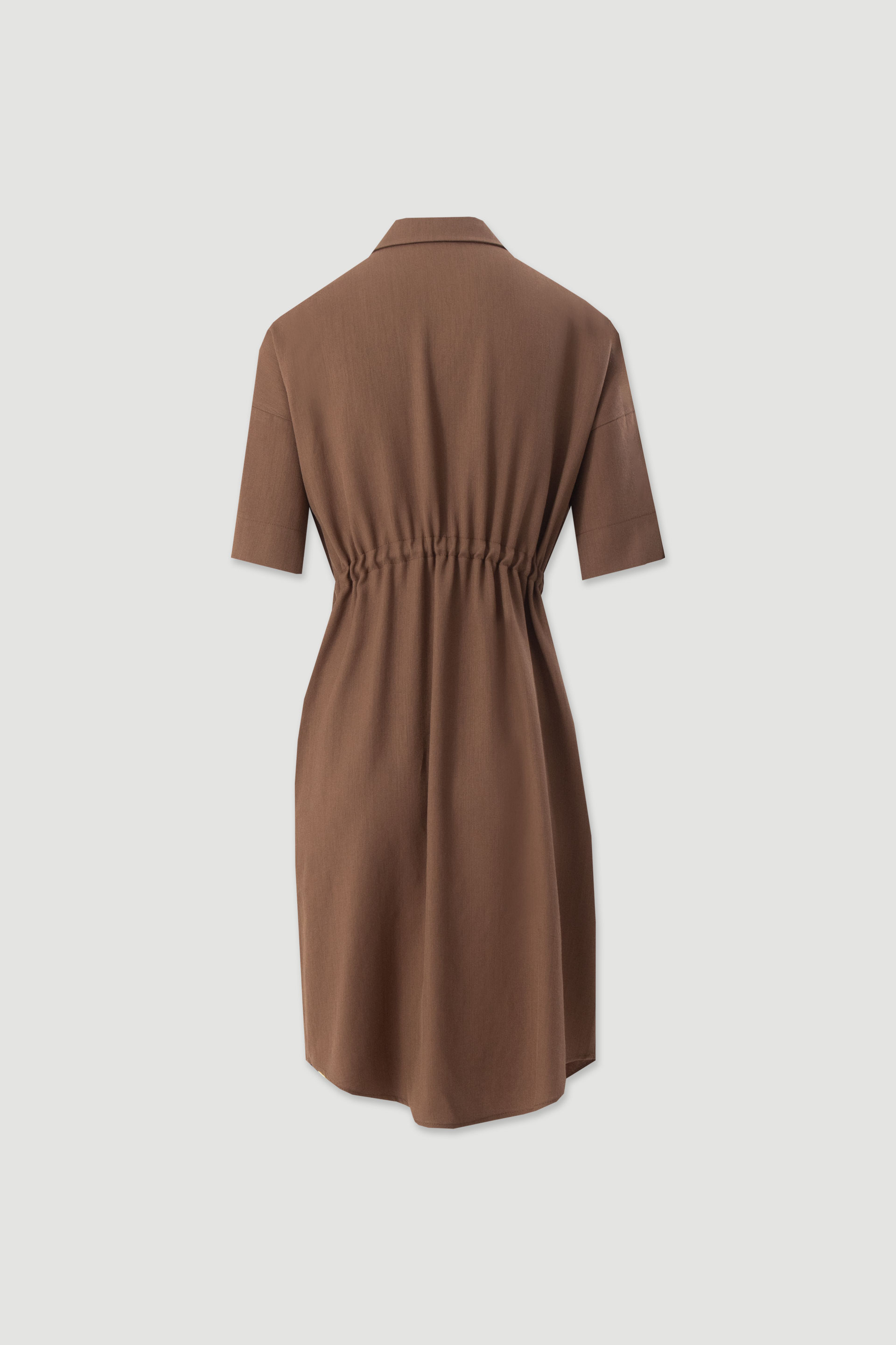 Linen-blend shirt dress