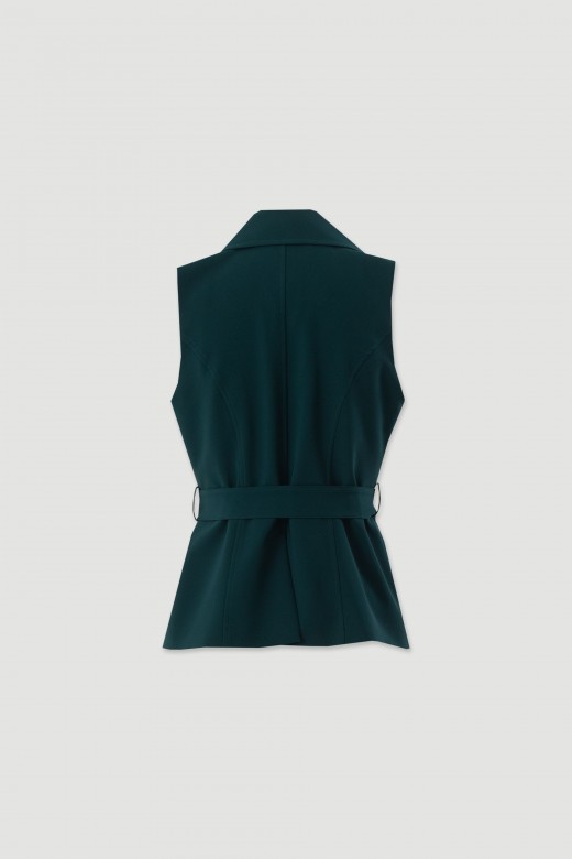 Tailored vest with belt Tailored vest with belt