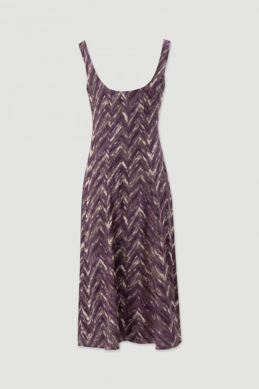 Printed fitted midi dress Printed fitted midi dress