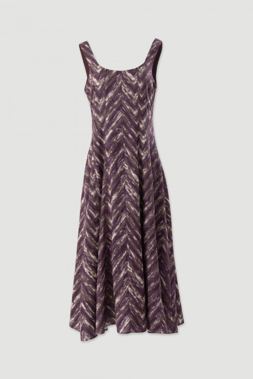 Printed fitted midi dress Printed fitted midi dress