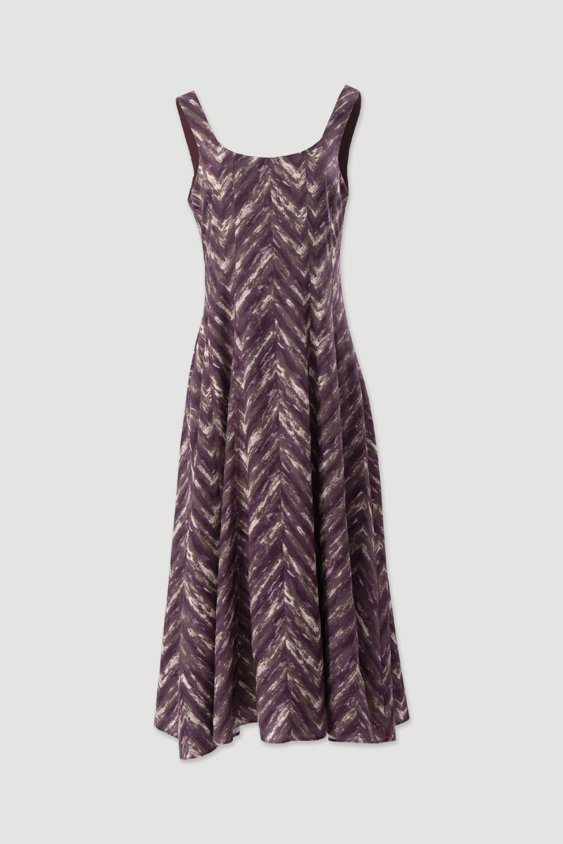 Printed fitted midi dress