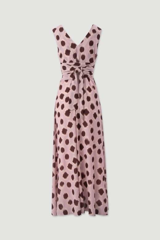 Printed maxi dress with sash Printed maxi dress with sash