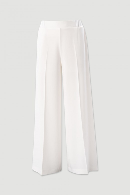 Wide-leg trousers in fluid fabric Wide-leg trousers in fluid fabric