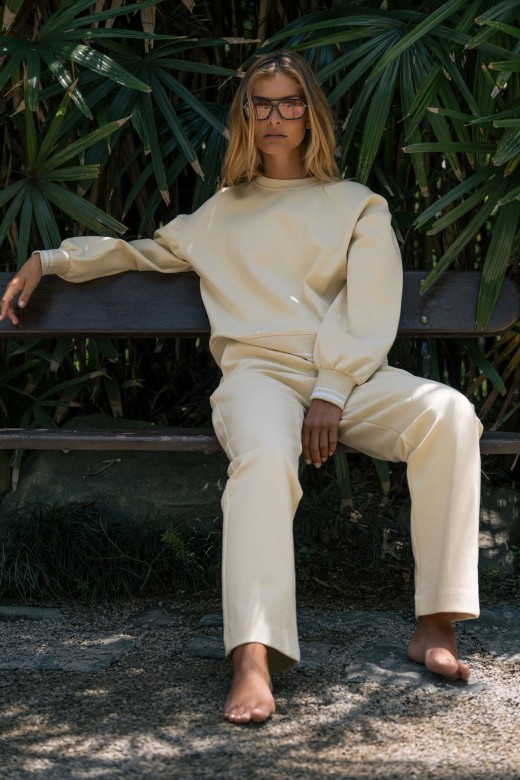 Cotton knit trousers