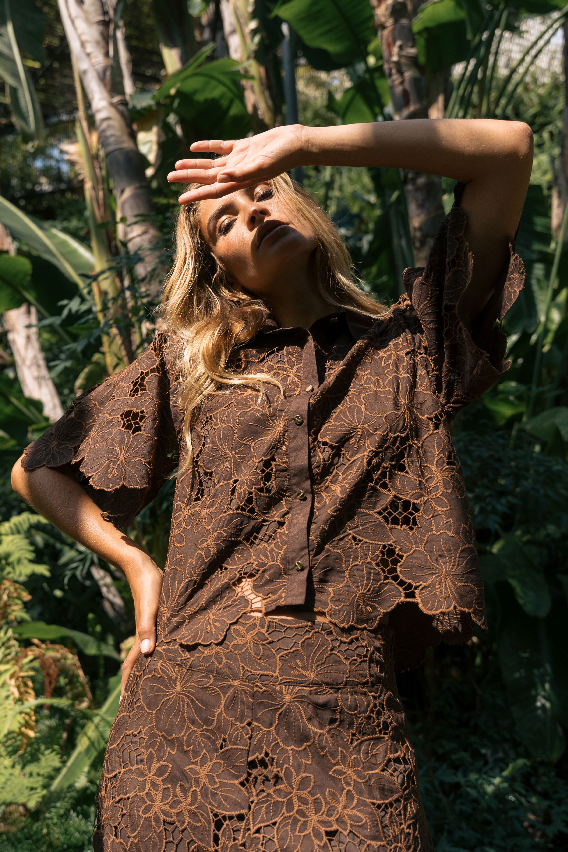 Floral lace blouse