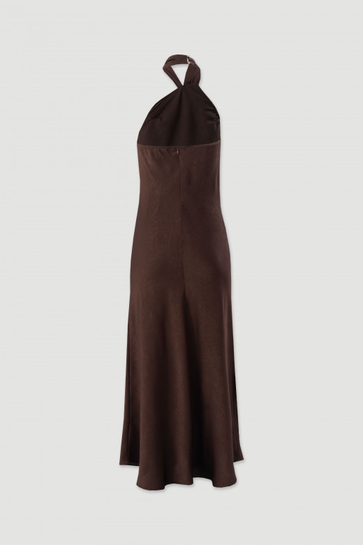 Crinkle halter midi dress Crinkle halter midi dress