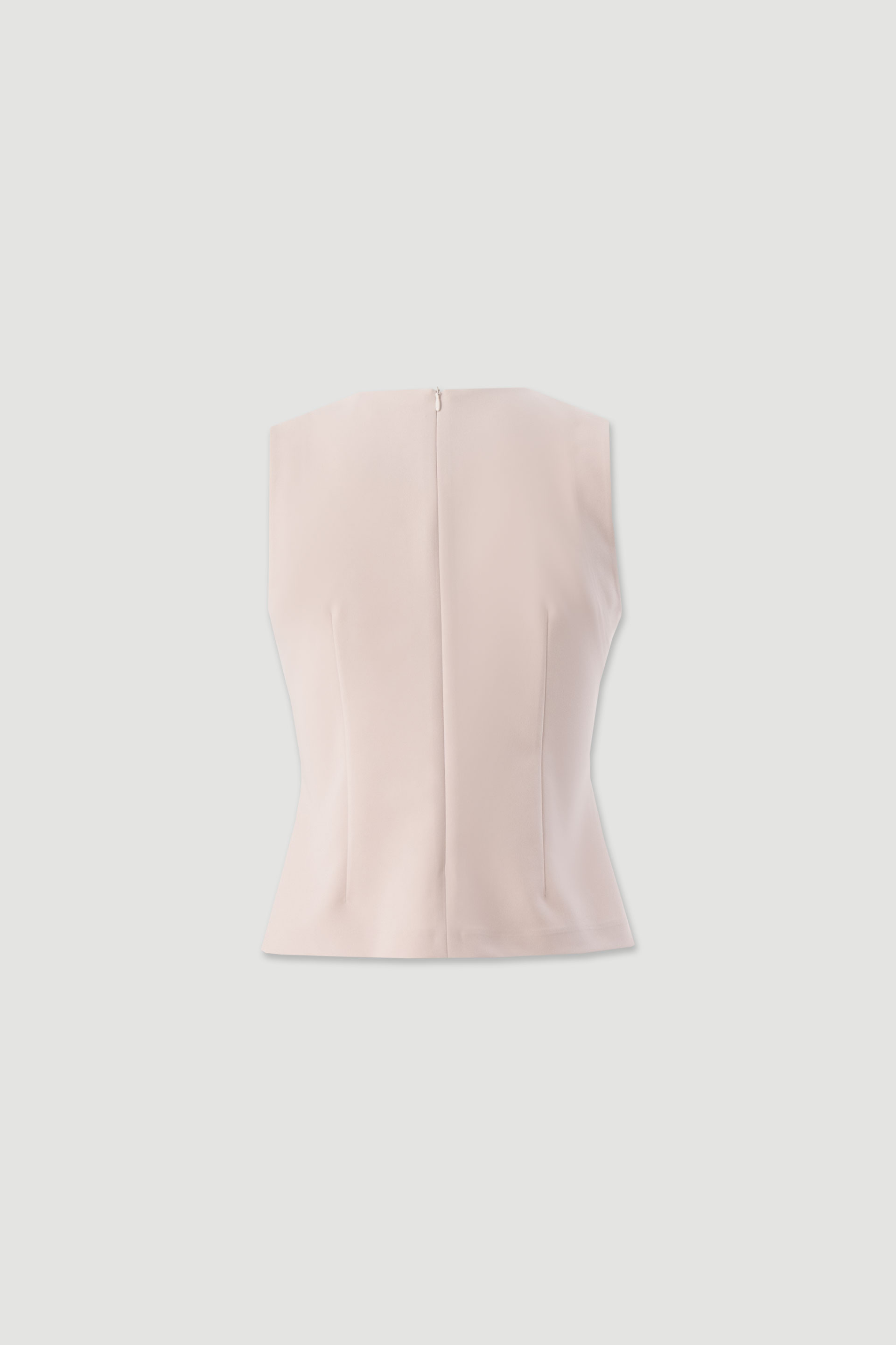 Asymmetric waistcoat with metal buttons