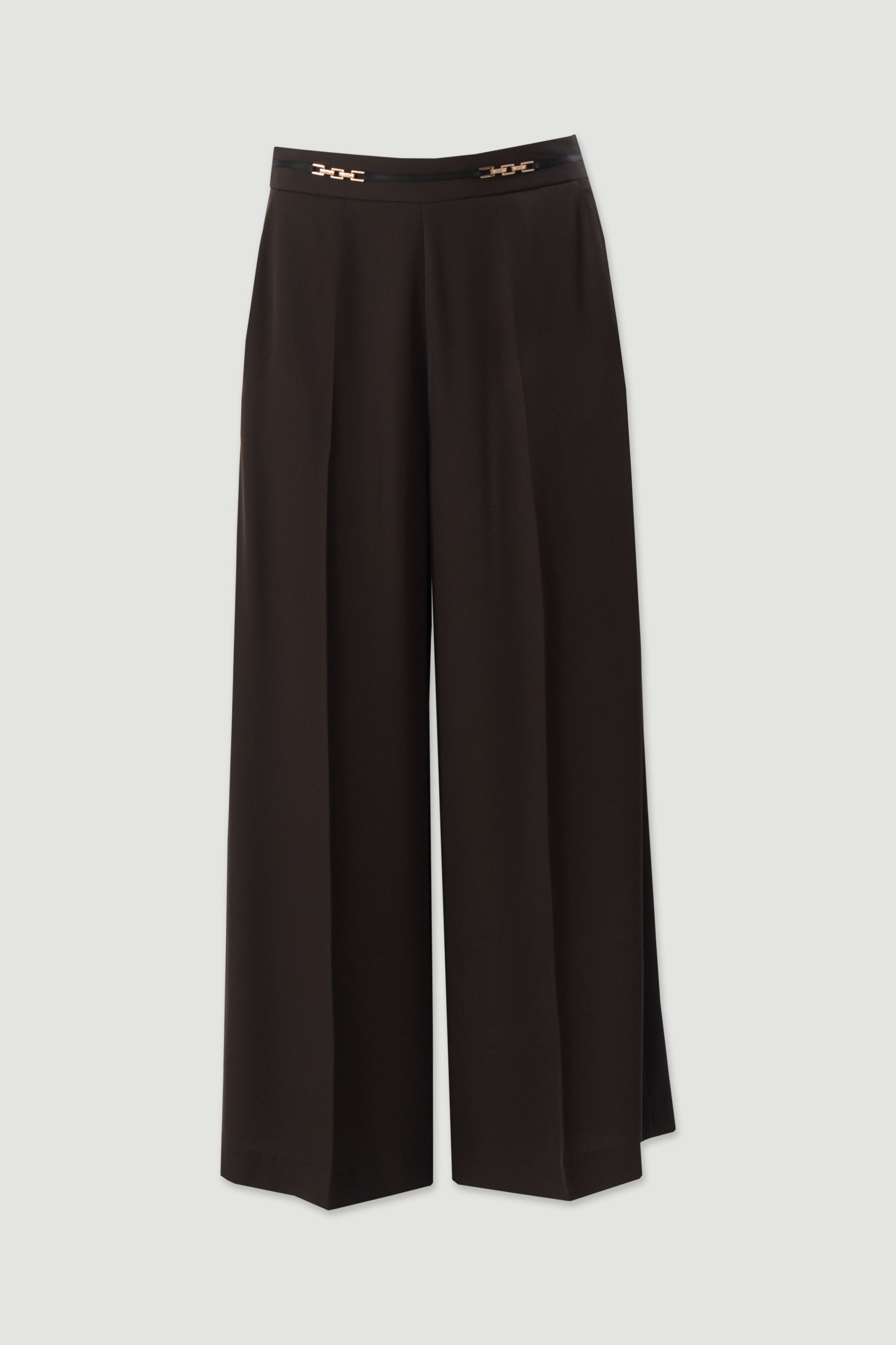 Fluid culotte trousers with metallic detail