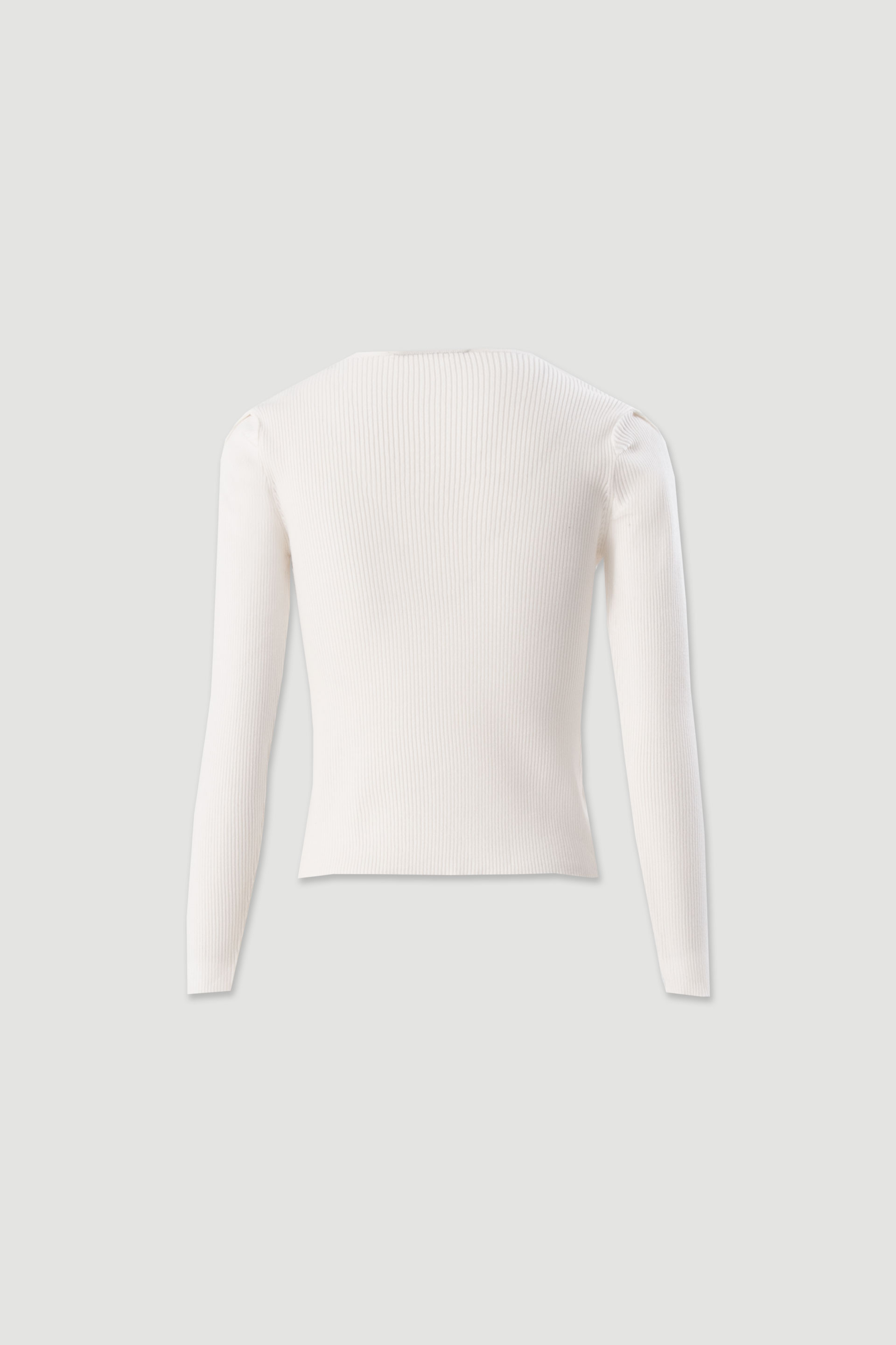 Camisola de malha canelada com renda