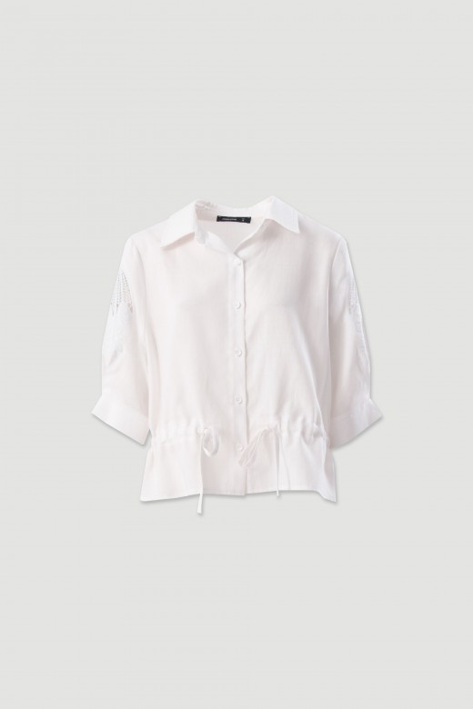 Blouse with broderie anglaise Blouse with broderie anglaise