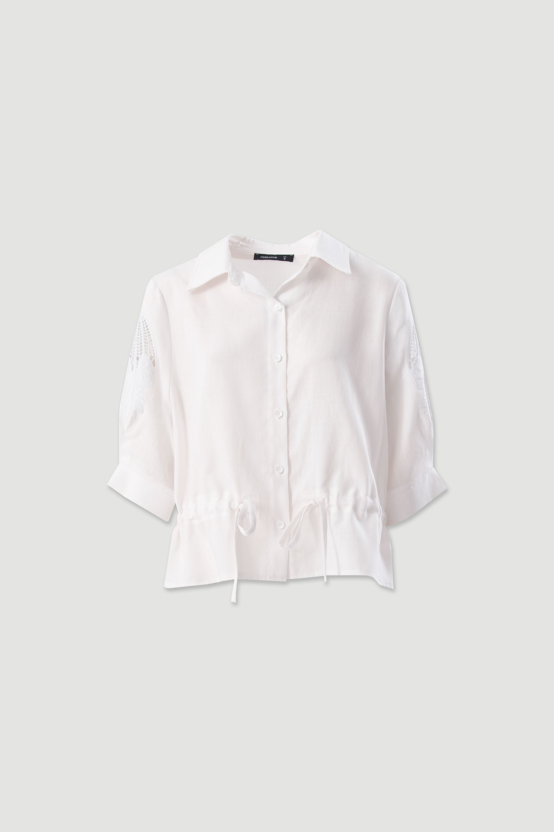 Blouse with broderie anglaise