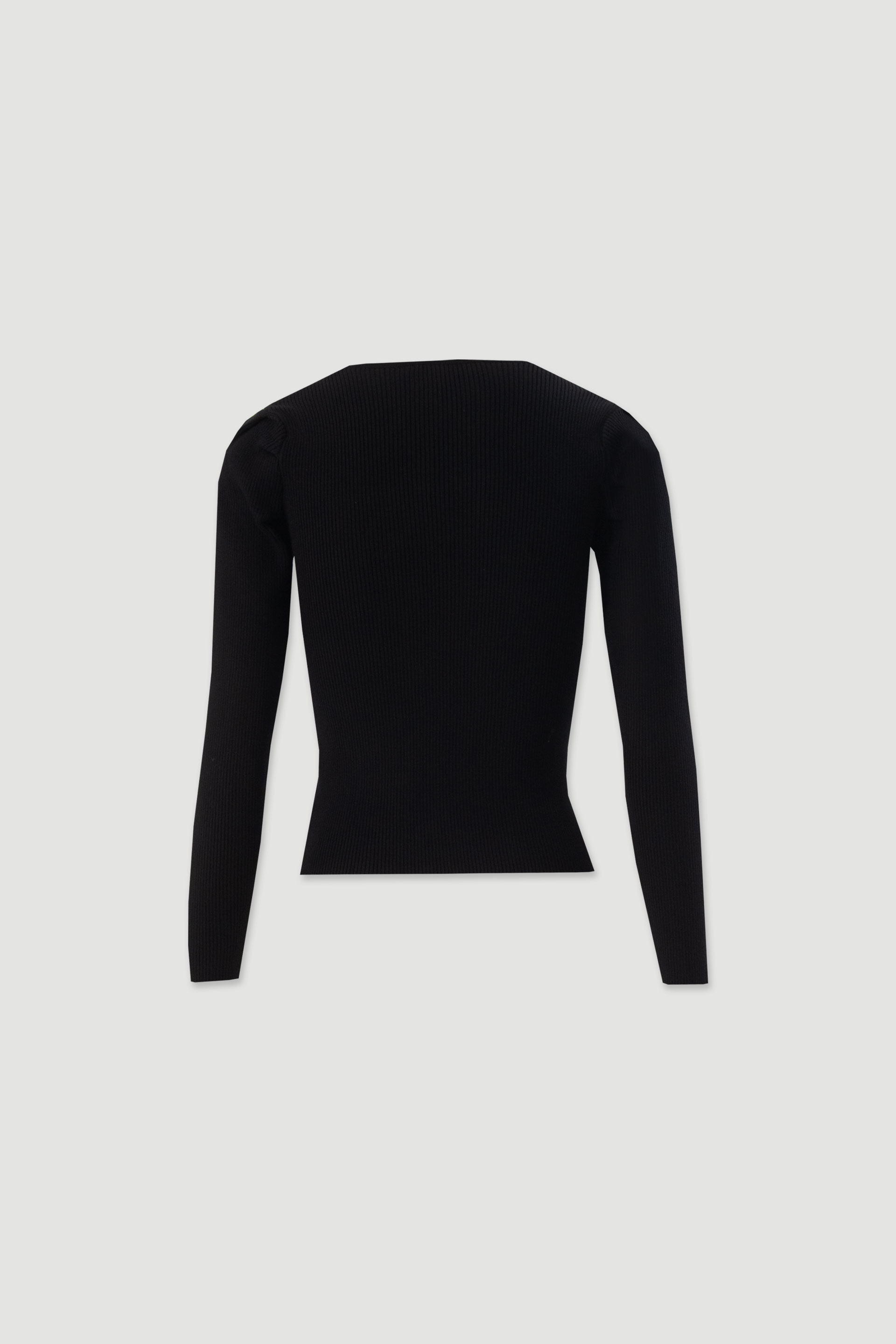 Camisola de malha canelada com renda