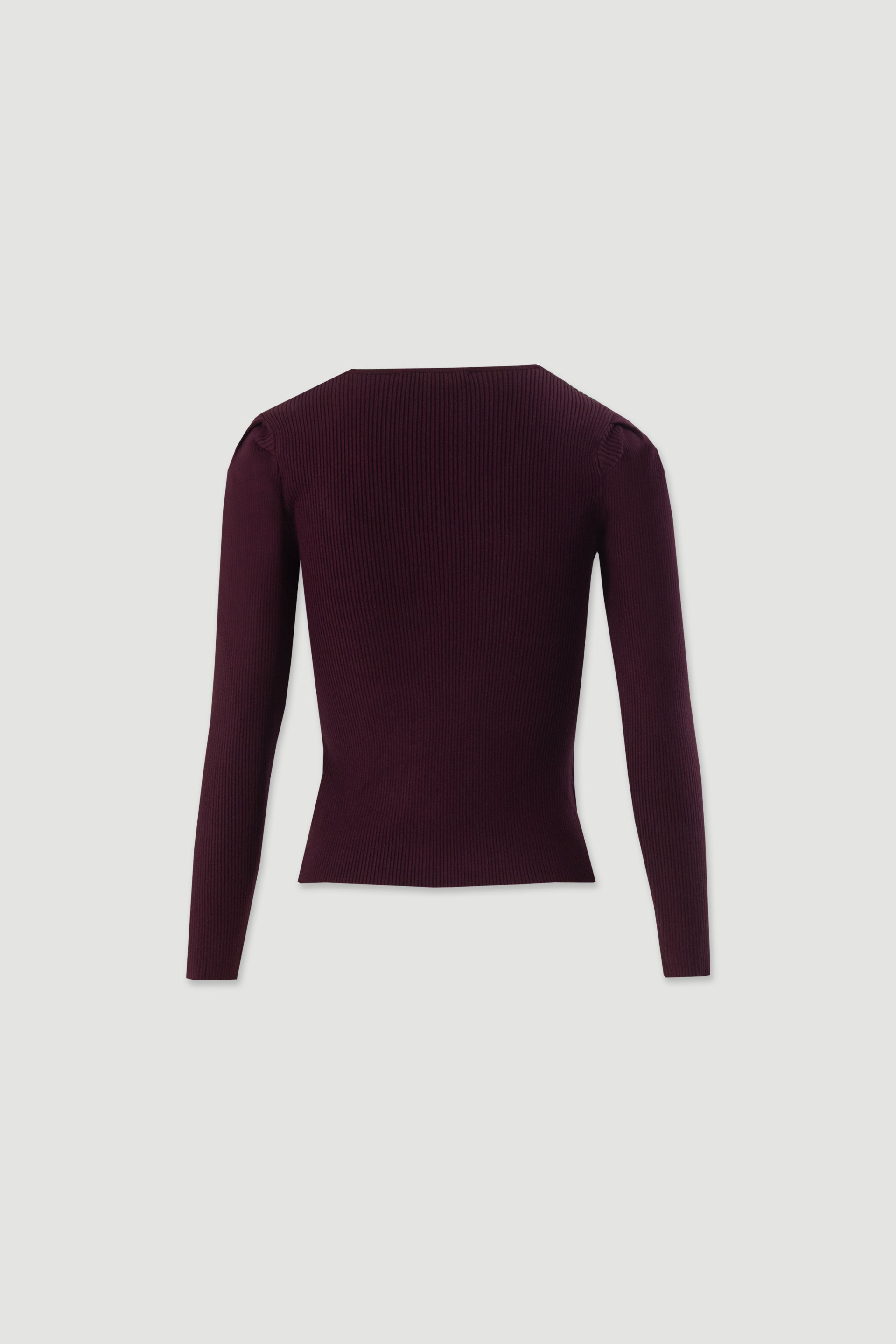 Camisola de malha canelada com renda