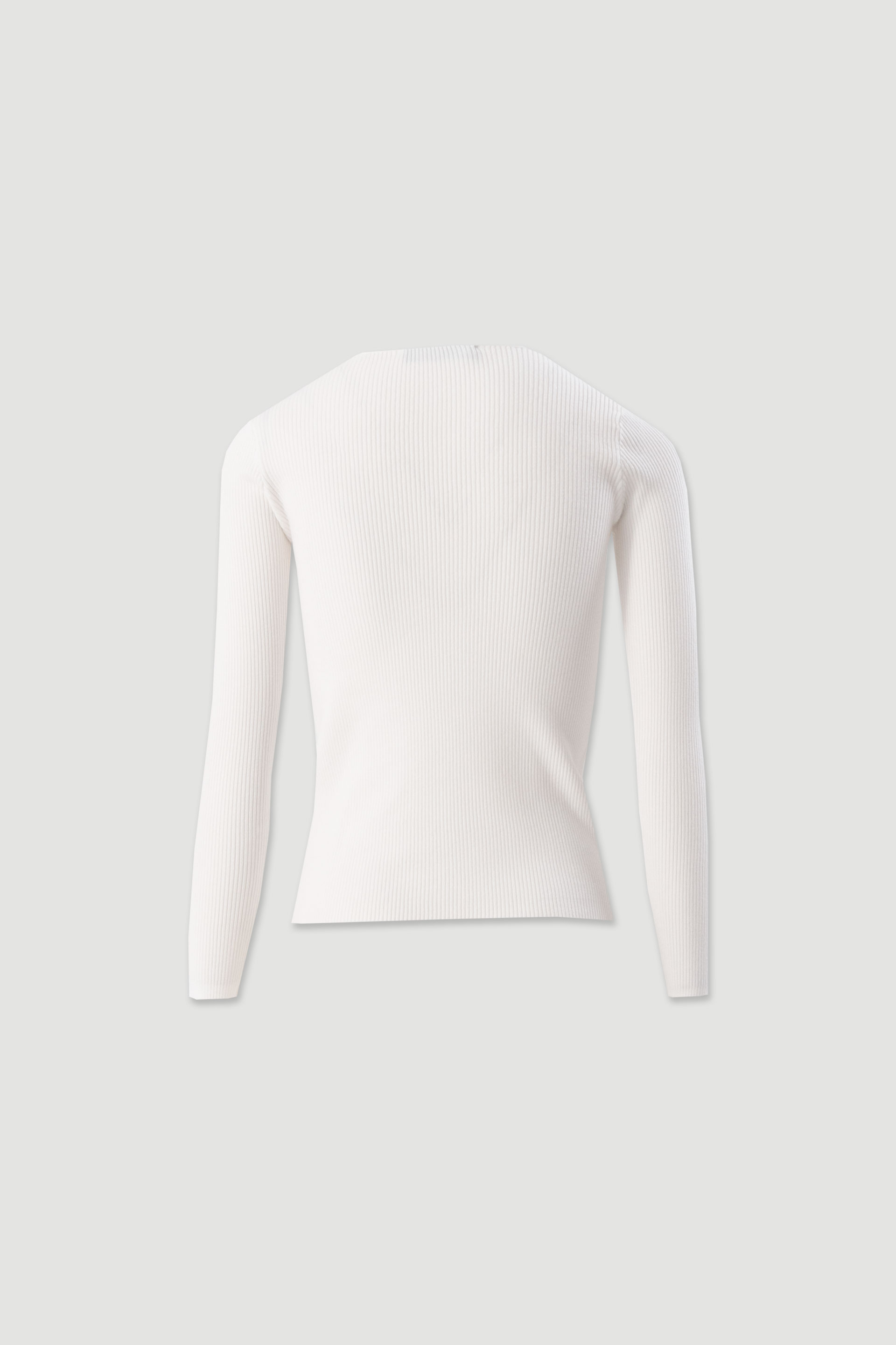 Ribbed knit sweater with v-neck