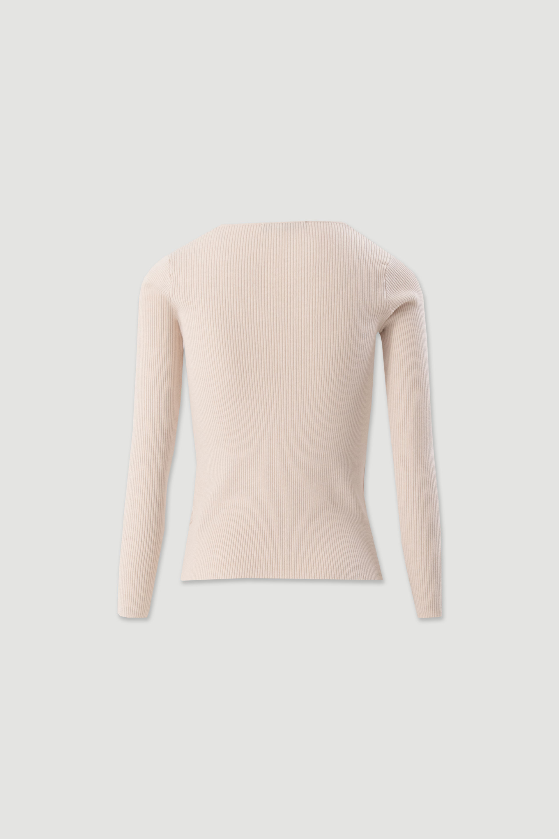 Ribbed knit sweater with v-neck