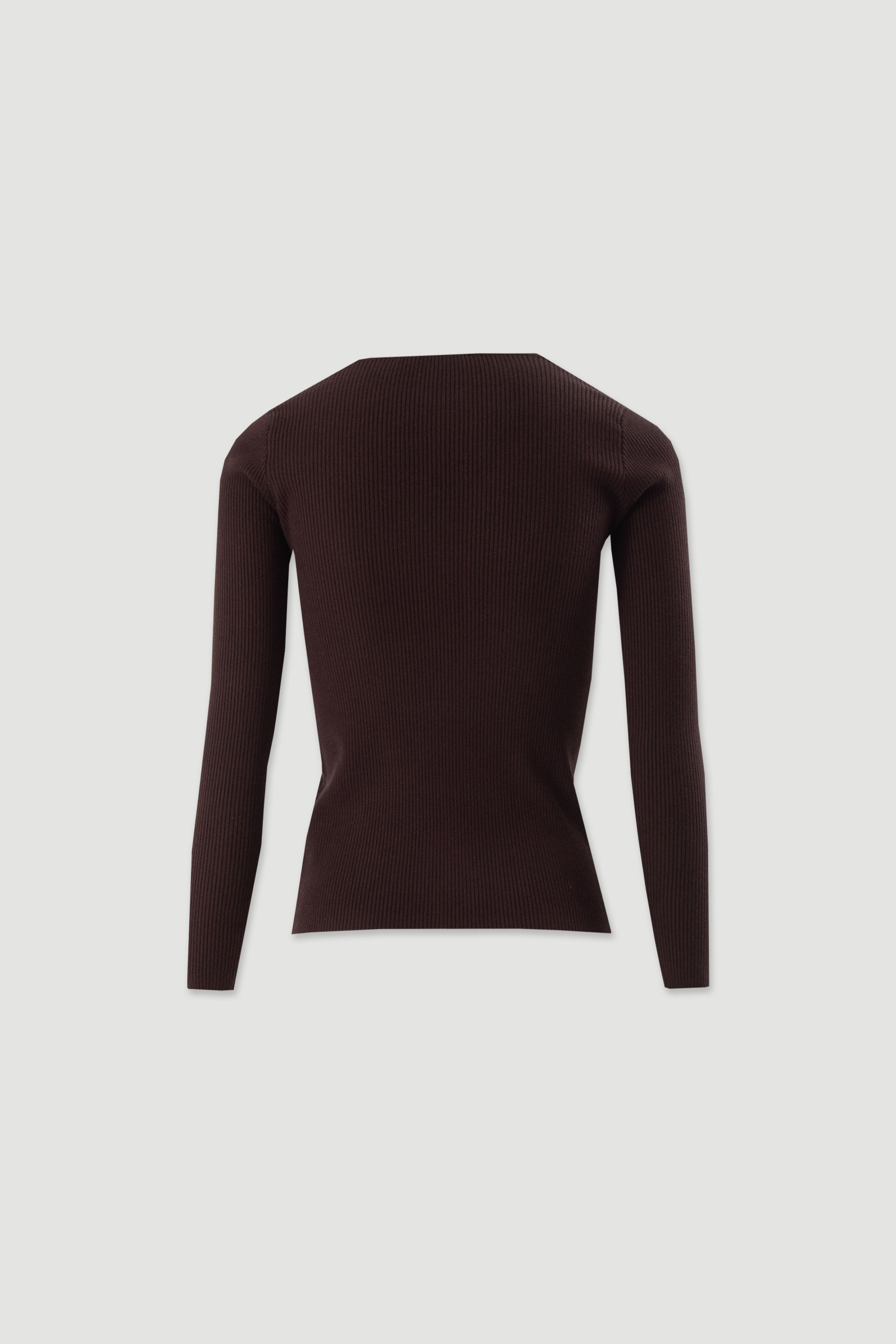 Ribbed knit sweater with v-neck