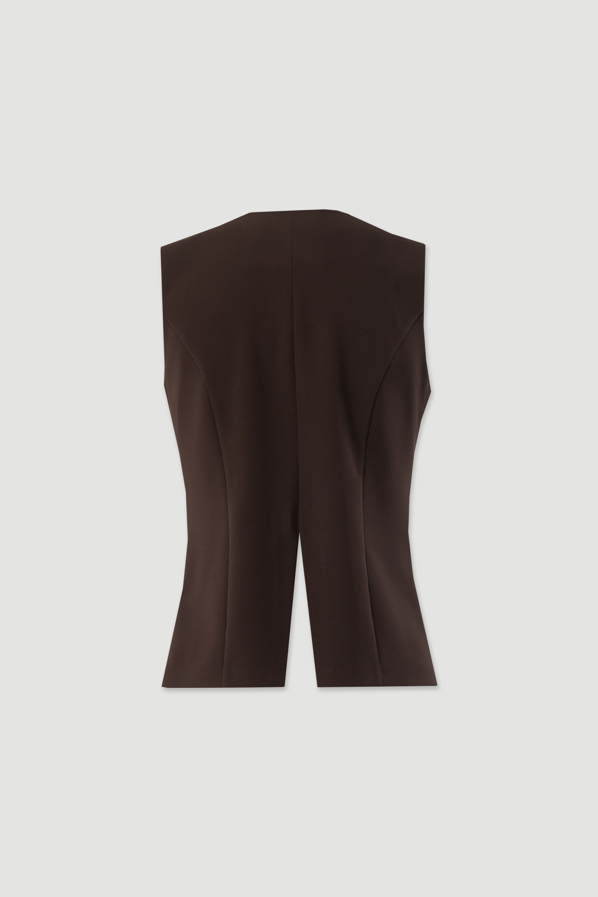 Structured vest with metallic buttons